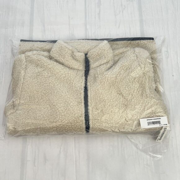 Amazon Essentials Girls Polar Fleece Full-zip Beige Jacket Size L (10 Years) - Picture 11 of 11